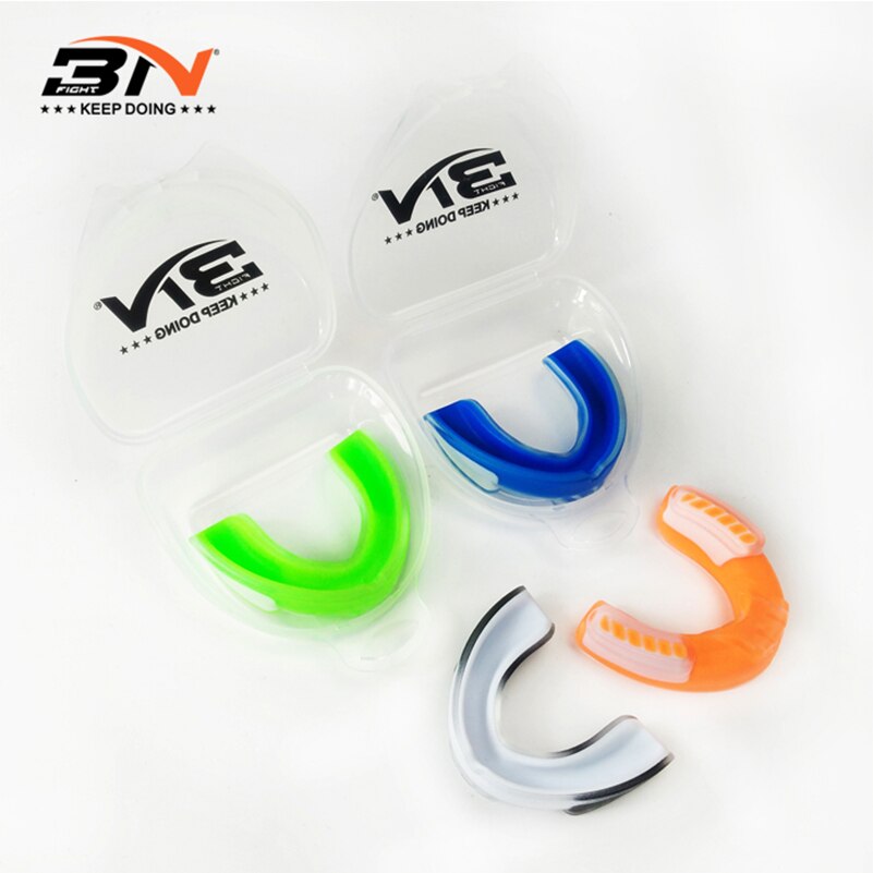 BN Dual Layers Boxing Mouth Guard Adult/Kids Gum Shield Teeth Protector Muay Thai Basketball Rugby Taekwondo Sport Teeth Guard