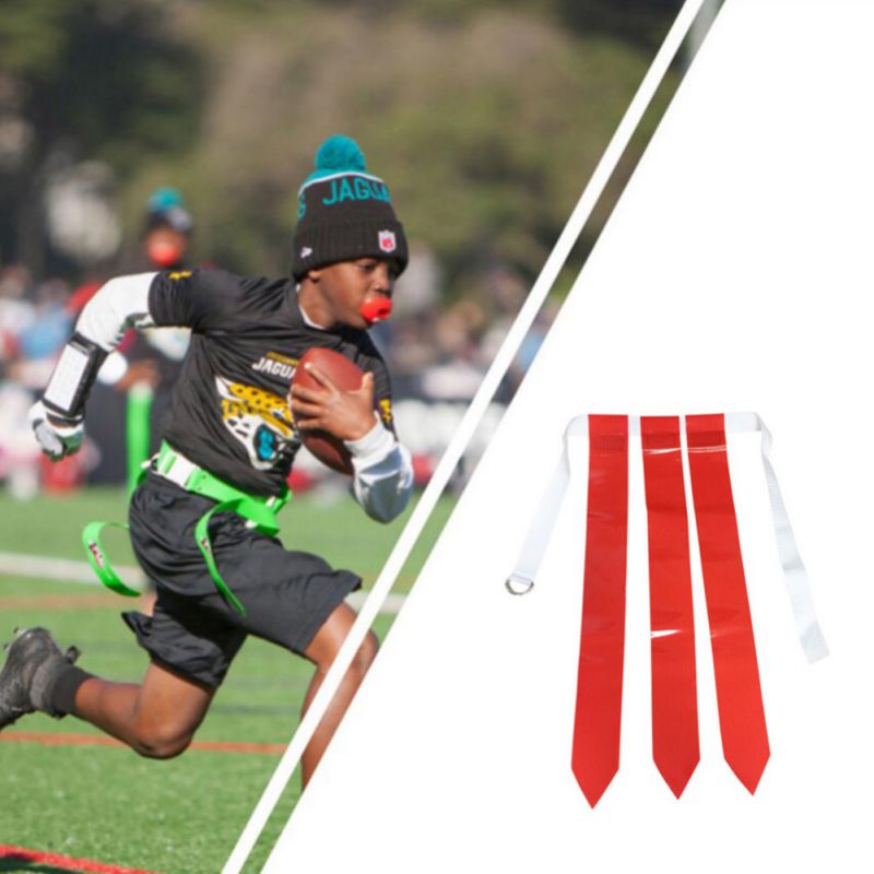 Rugby Match Training Belt Flag Training Tag Waist Strap Flag Adjustable Ribbon Professional Football Belt