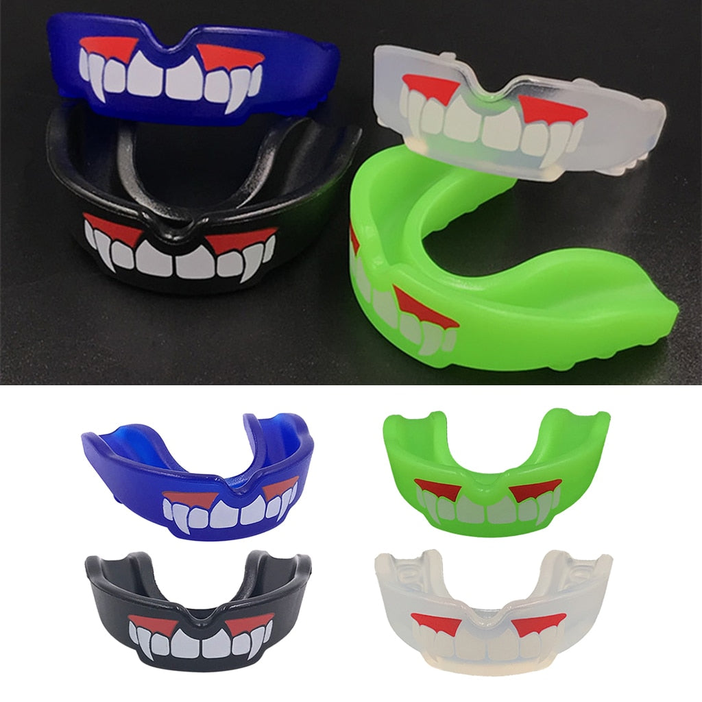 Adults Mouth Guard Mouthpiece Teeth Protective Braces with Storage Box & Lanyard for Boxing Rugby