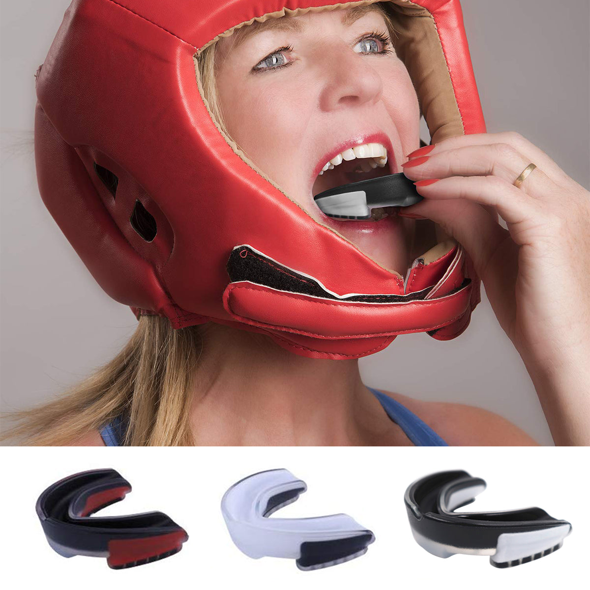 3pcs Boxing Teeth Braces EVA Teeth Protector Kids Youth Mouthguard Teeth Brace Guard For Basketball Rugby Boxing Protective Gear